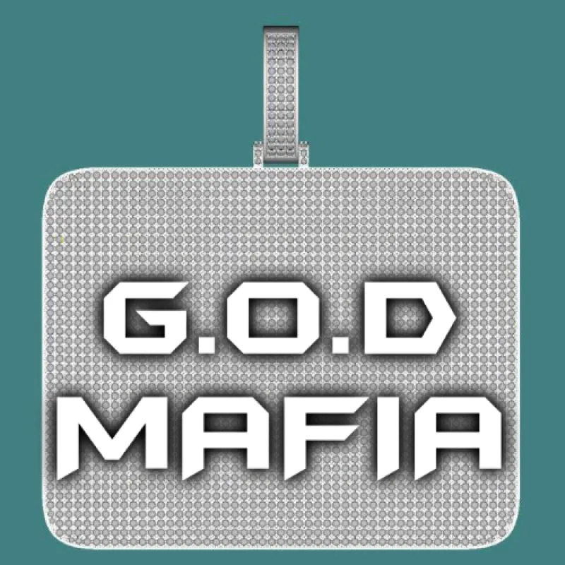 CUSTOM LETTER NECKLACE 3D BIG SQUARE sold by The GUU Shop