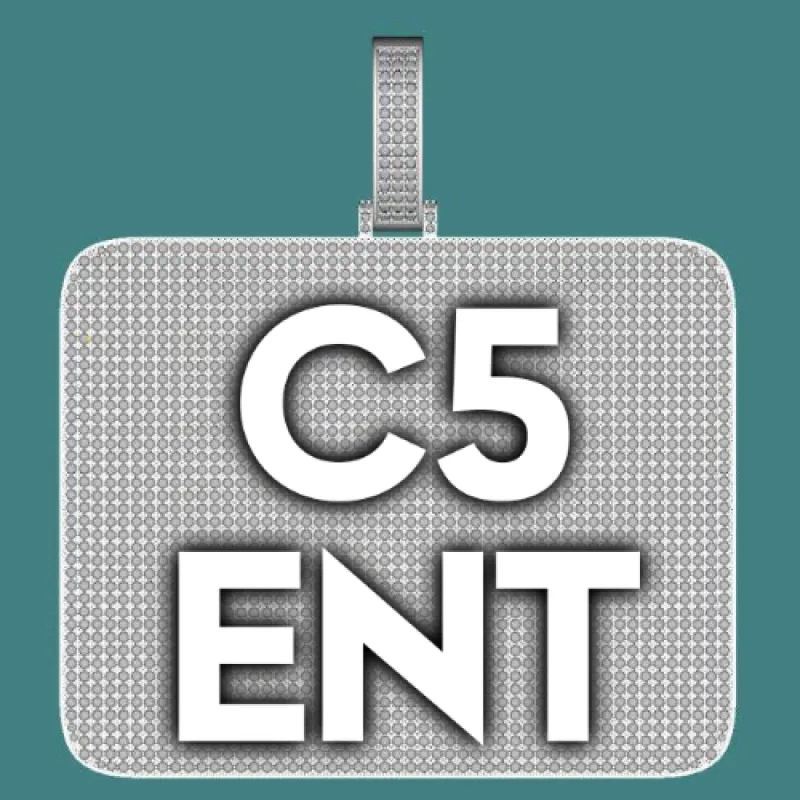 CUSTOM LETTER NECKLACE 3D BIG SQUARE sold by The GUU Shop