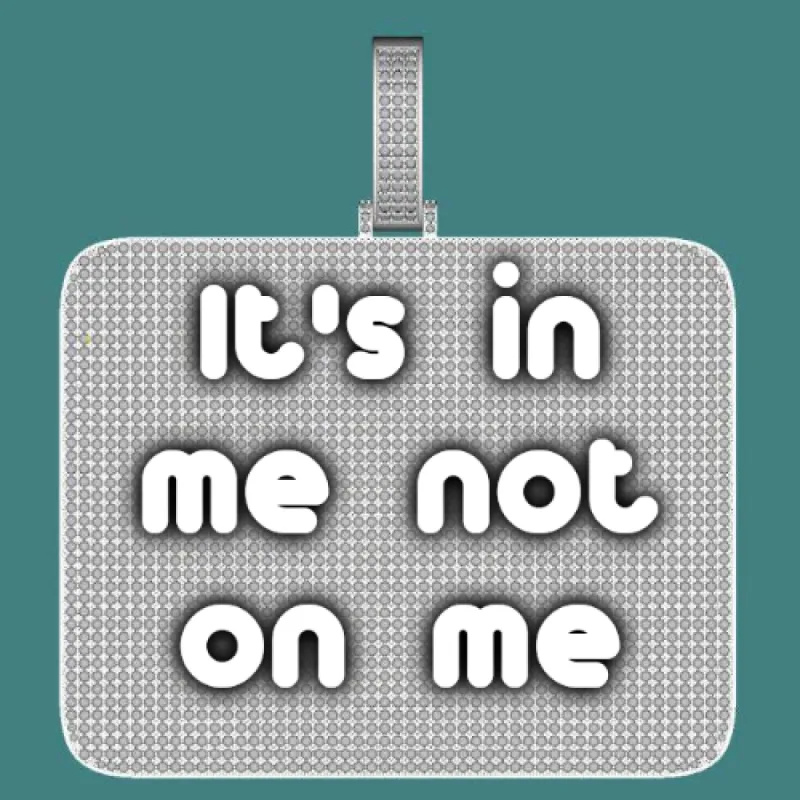 CUSTOM LETTER NECKLACE 3D BIG SQUARE sold by The GUU Shop