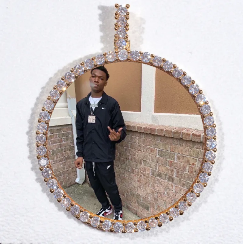 LARGE 3D CIRCLE CUSTOM PICTURE PENDANT sold by The GUU Shop