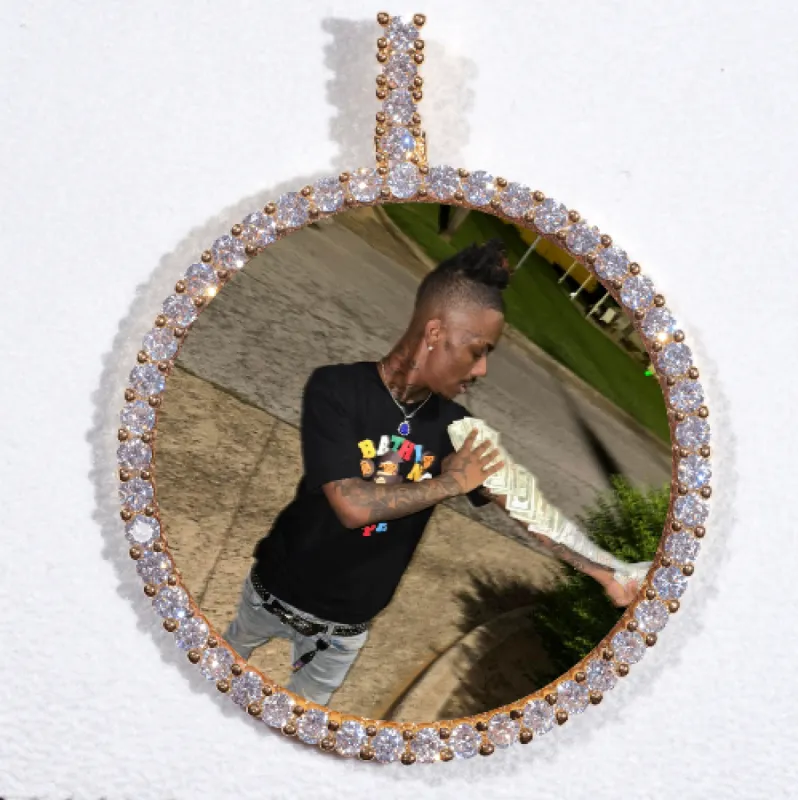 LARGE 3D CIRCLE CUSTOM PICTURE PENDANT sold by The GUU Shop