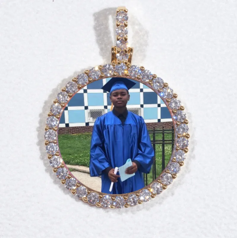 3D CIRCLE CUSTOM PICTURE PENDANT SMALL SIZE sold by The GUU Shop