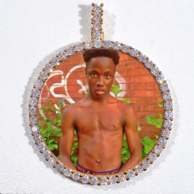 LARGE 3D CIRCLE CUSTOM PICTURE PENDANT sold by The GUU Shop