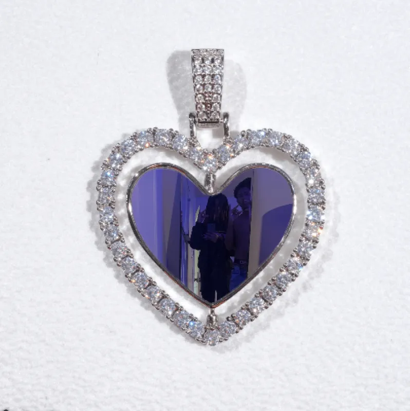 3D Spinning 2-Faced Heart Custom Picture Pendant sold by The GUU Shop