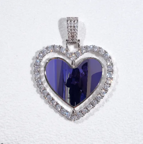 3D Spinning 2-Faced Heart Custom Picture Pendant sold by The GUU Shop