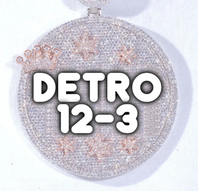 CUSTOM LETTER NECKLACE 3D BIG CROWN DISC sold by The GUU Shop