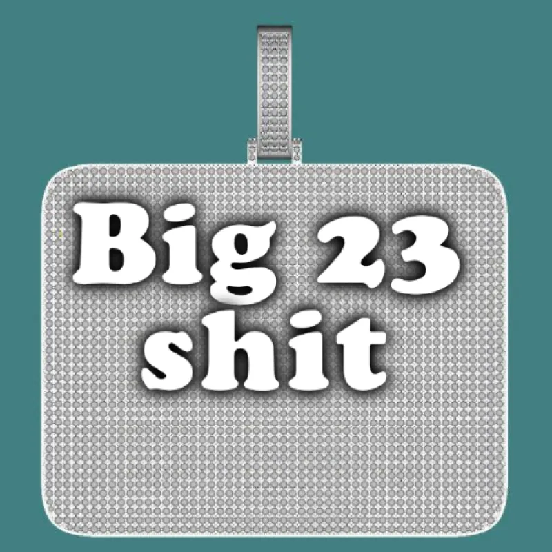 CUSTOM LETTER NECKLACE 3D BIG SQUARE sold by The GUU Shop