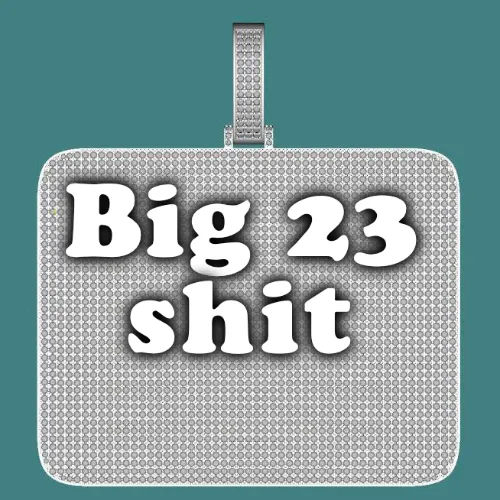 CUSTOM LETTER NECKLACE 3D BIG SQUARE sold by The GUU Shop