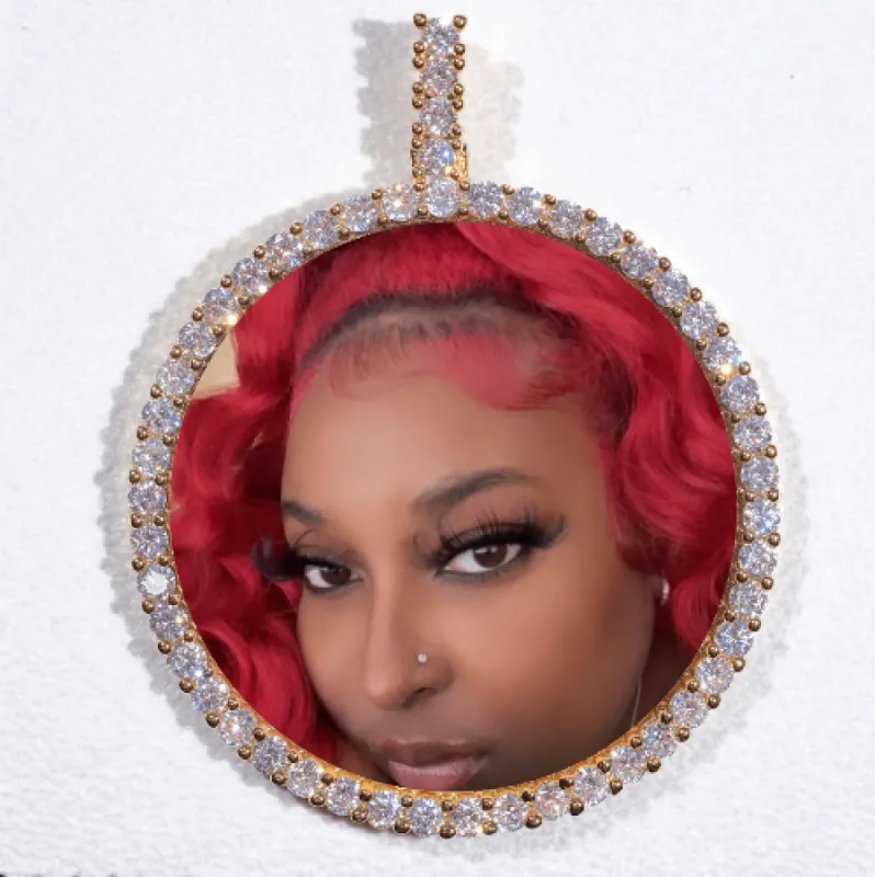 LARGE 3D CIRCLE CUSTOM PICTURE PENDANT sold by The GUU Shop