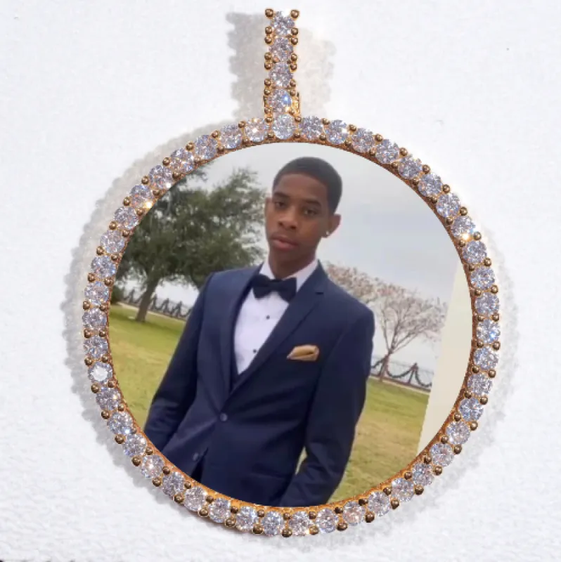 LARGE 3D CIRCLE CUSTOM PICTURE PENDANT sold by The GUU Shop