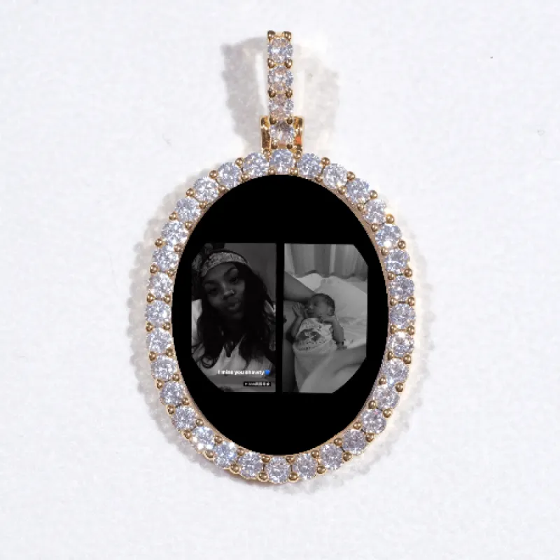 3D Oval Custom Picture Pendant sold by The GUU Shop