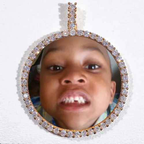 LARGE 3D CIRCLE CUSTOM PICTURE PENDANT sold by The GUU Shop