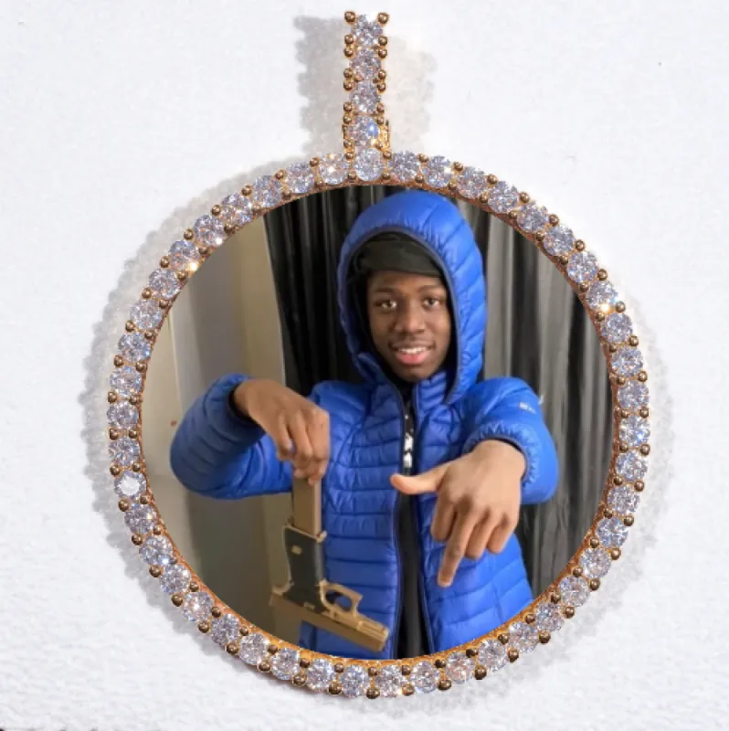 LARGE 3D CIRCLE CUSTOM PICTURE PENDANT sold by The GUU Shop