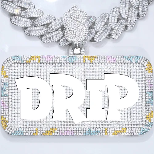 CUSTOM LETTER NECKLACE 3D COLORFUL SQUARE sold by The GUU Shop