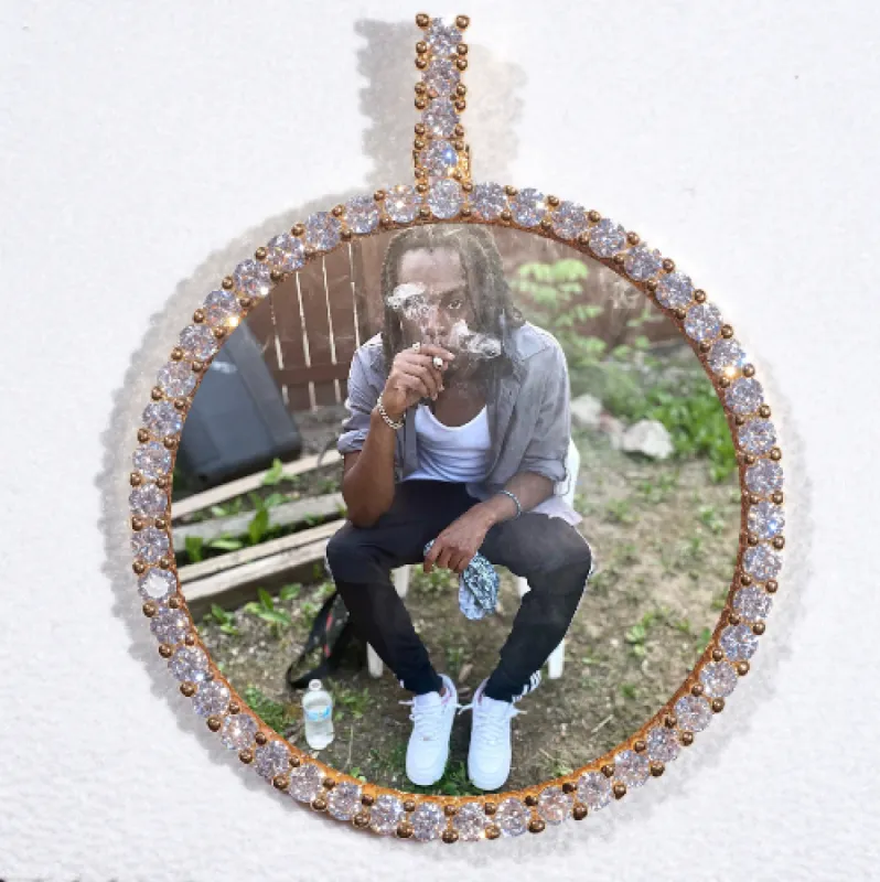 LARGE 3D CIRCLE CUSTOM PICTURE PENDANT sold by The GUU Shop