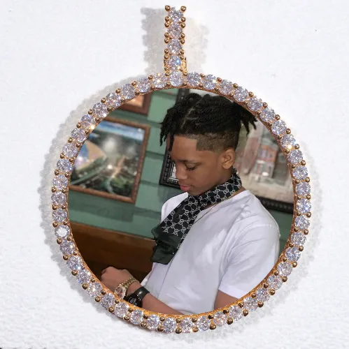 LARGE 3D CIRCLE CUSTOM PICTURE PENDANT sold by The GUU Shop