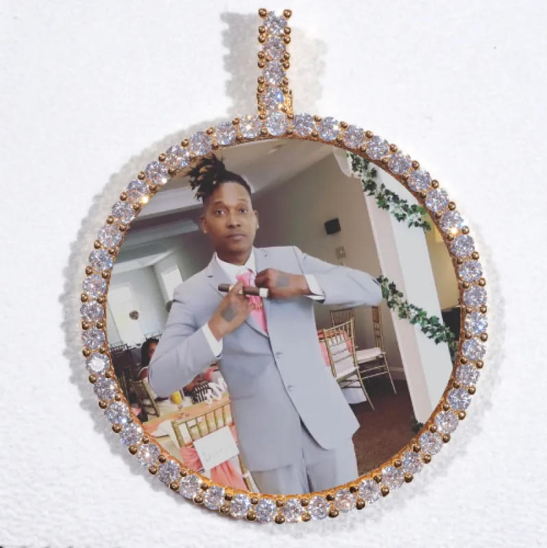 LARGE 3D CIRCLE CUSTOM PICTURE PENDANT sold by The GUU Shop