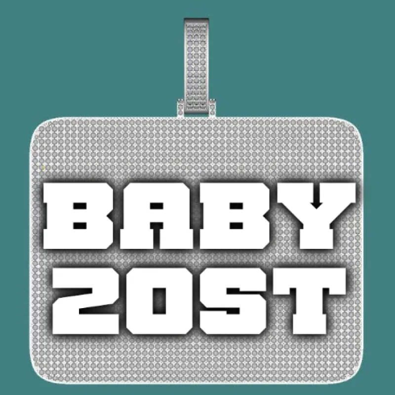 CUSTOM LETTER NECKLACE 3D BIG SQUARE sold by The GUU Shop