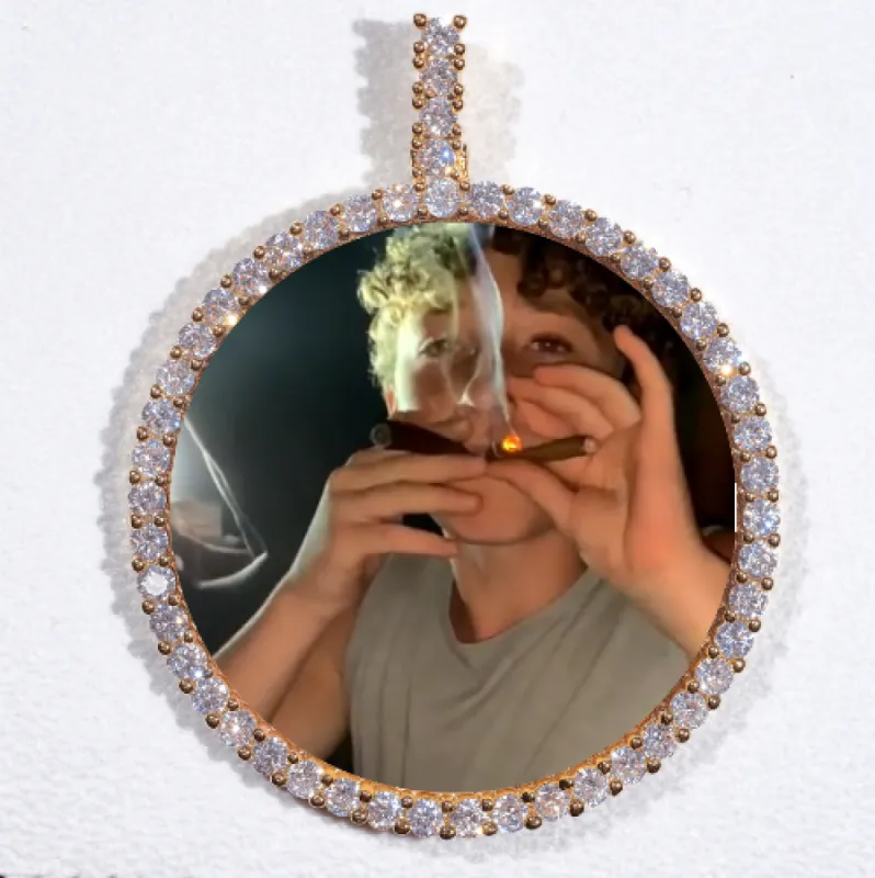 LARGE 3D CIRCLE CUSTOM PICTURE PENDANT sold by The GUU Shop