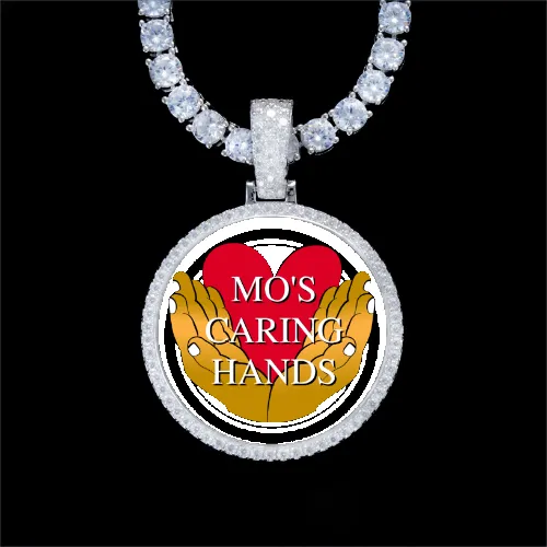 925S & VVS Moissanite 3D Circle Custom Picture Pendant sold by The GUU Shop