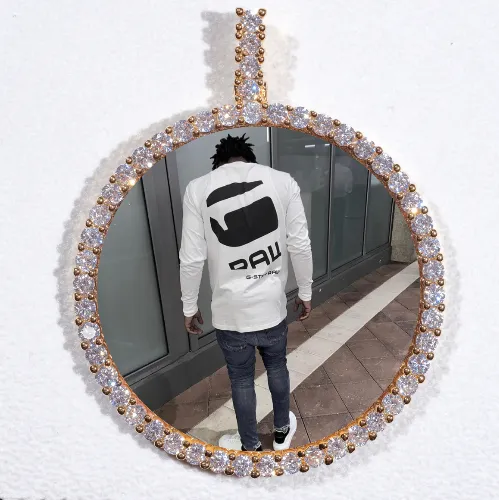 LARGE 3D CIRCLE CUSTOM PICTURE PENDANT sold by The GUU Shop