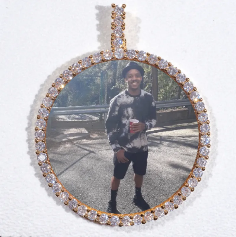 LARGE 3D CIRCLE CUSTOM PICTURE PENDANT sold by The GUU Shop
