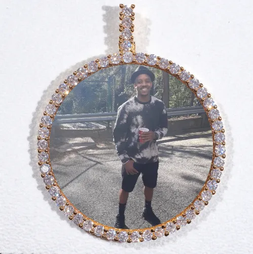 LARGE 3D CIRCLE CUSTOM PICTURE PENDANT sold by The GUU Shop