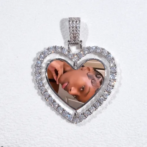 3D Spinning 2-Faced Heart Custom Picture Pendant sold by The GUU Shop