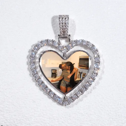 3D Spinning 2-Faced Heart Custom Picture Pendant sold by The GUU Shop