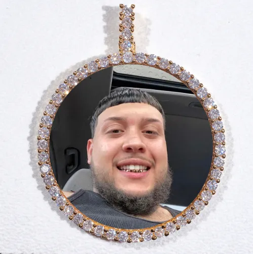 LARGE 3D CIRCLE CUSTOM PICTURE PENDANT sold by The GUU Shop