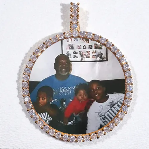 LARGE 3D CIRCLE CUSTOM PICTURE PENDANT sold by The GUU Shop