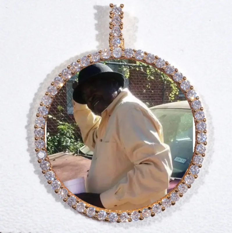 LARGE 3D CIRCLE CUSTOM PICTURE PENDANT sold by The GUU Shop