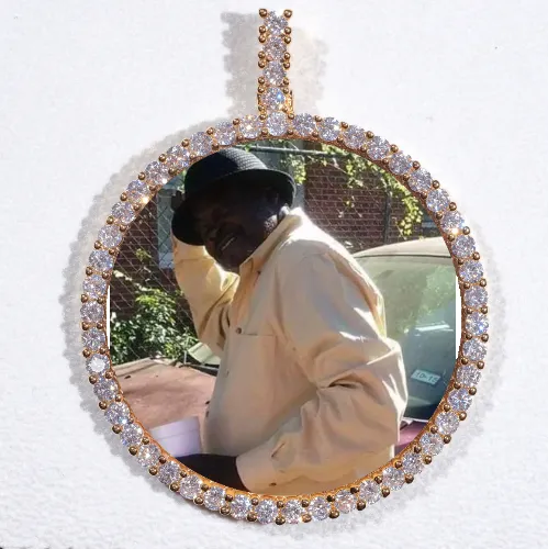 LARGE 3D CIRCLE CUSTOM PICTURE PENDANT sold by The GUU Shop