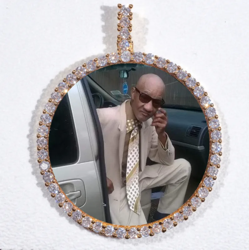 LARGE 3D CIRCLE CUSTOM PICTURE PENDANT sold by The GUU Shop