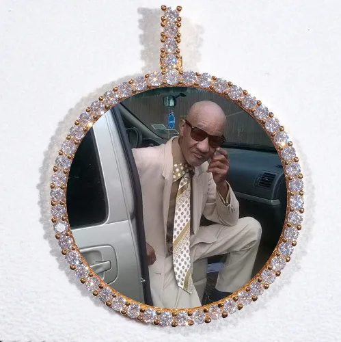 LARGE 3D CIRCLE CUSTOM PICTURE PENDANT sold by The GUU Shop