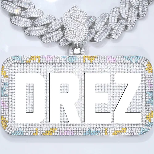 CUSTOM LETTER NECKLACE 3D COLORFUL SQUARE sold by The GUU Shop