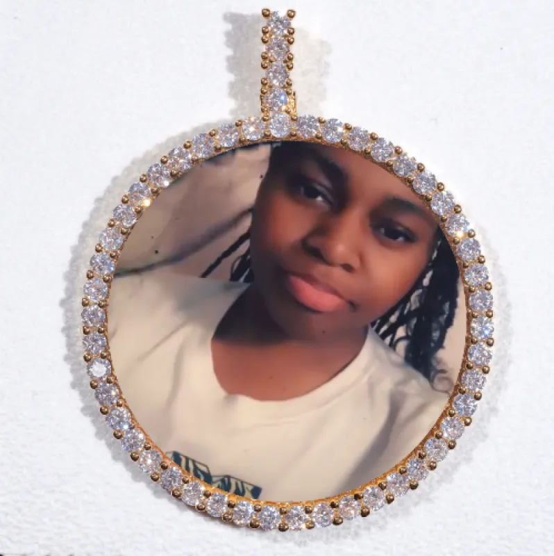 LARGE 3D CIRCLE CUSTOM PICTURE PENDANT sold by The GUU Shop