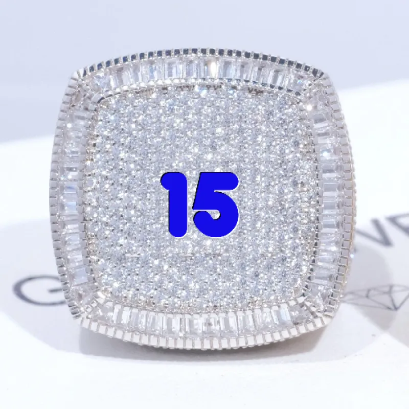 CUSTOM LETTER 3D ICED RING sold by The GUU Shop