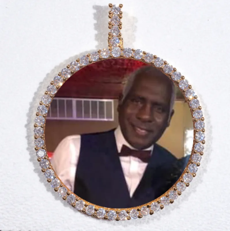 LARGE 3D CIRCLE CUSTOM PICTURE PENDANT sold by The GUU Shop