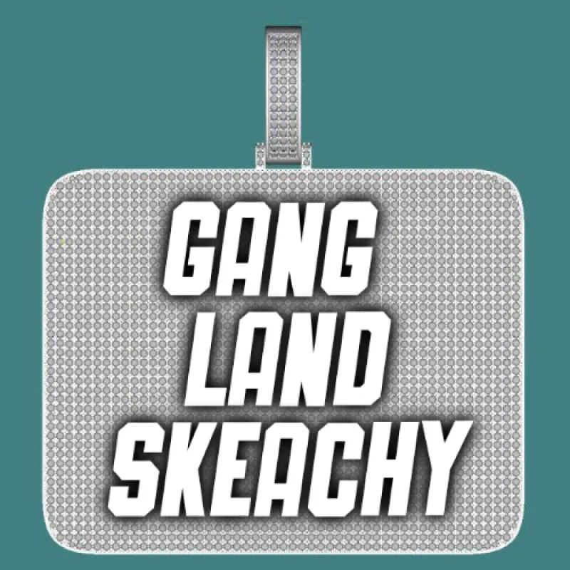 CUSTOM LETTER NECKLACE 3D BIG SQUARE sold by The GUU Shop