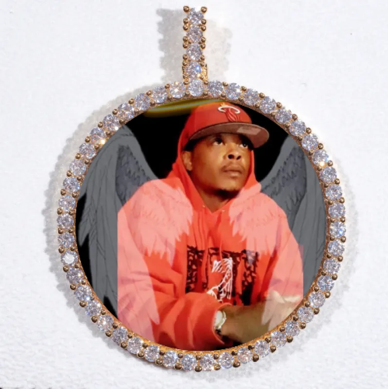 LARGE 3D CIRCLE CUSTOM PICTURE PENDANT made by The GUU Shop