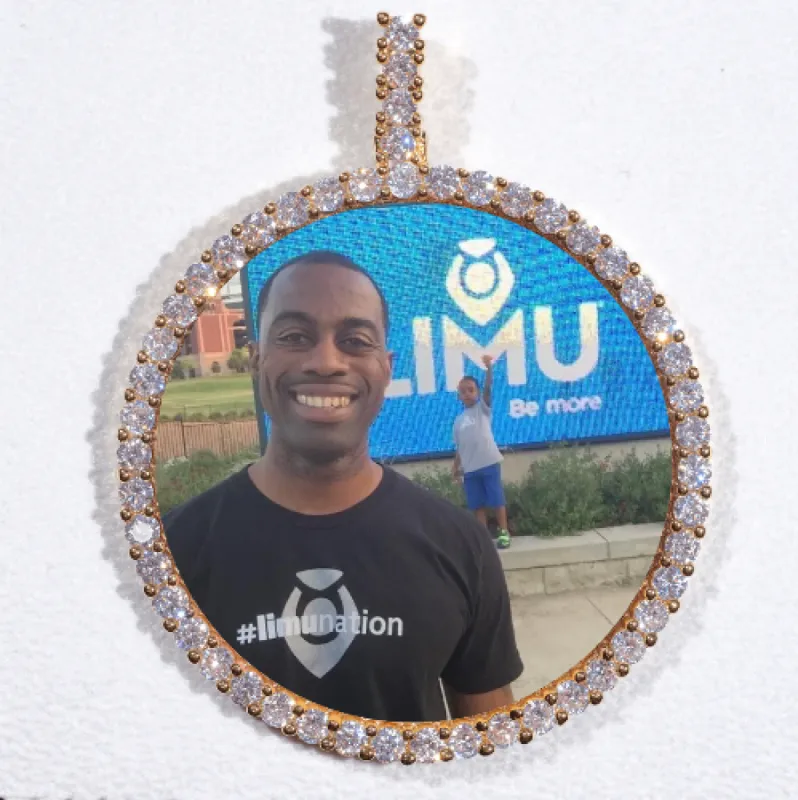 LARGE 3D CIRCLE CUSTOM PICTURE PENDANT sold by The GUU Shop