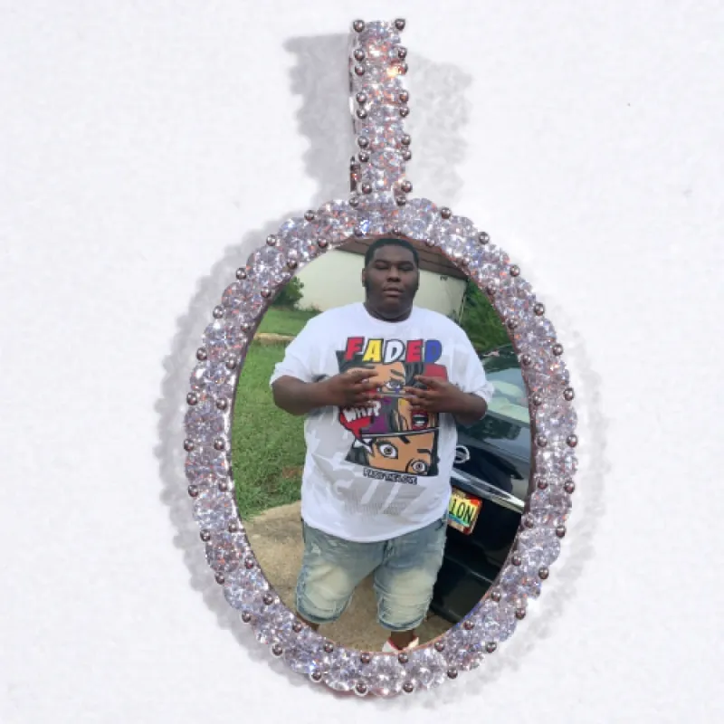 Large 3D Oval Custom Picture Pendant sold by The GUU Shop