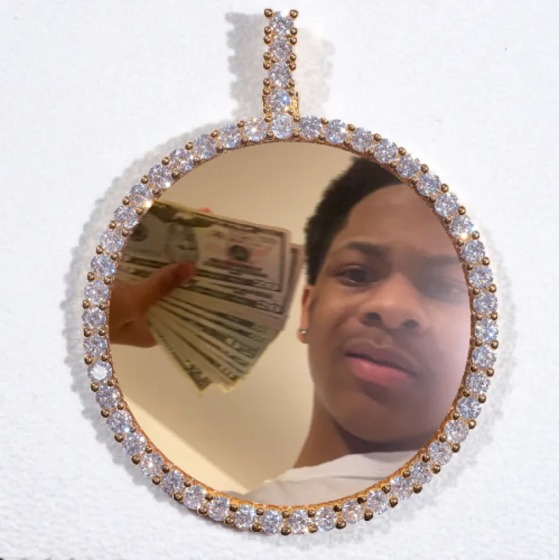 LARGE 3D CIRCLE CUSTOM PICTURE PENDANT sold by The GUU Shop