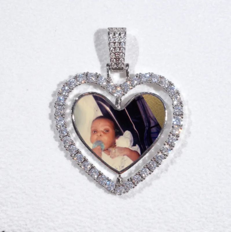 3D Spinning 2-Faced Heart Custom Picture Pendant sold by The GUU Shop