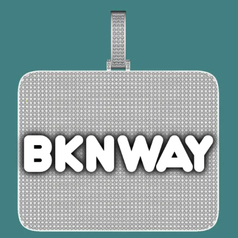 CUSTOM LETTER NECKLACE 3D BIG SQUARE sold by The GUU Shop