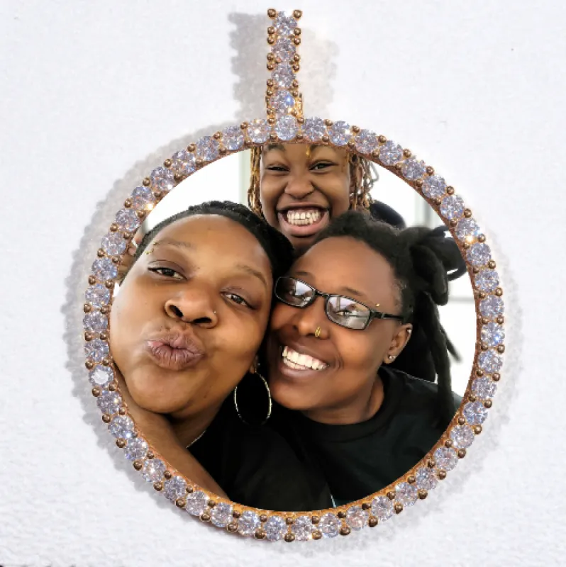 LARGE 3D CIRCLE CUSTOM PICTURE PENDANT sold by The GUU Shop