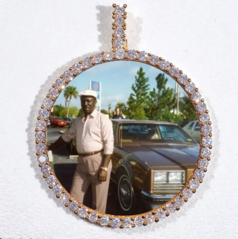 LARGE 3D CIRCLE CUSTOM PICTURE PENDANT sold by The GUU Shop