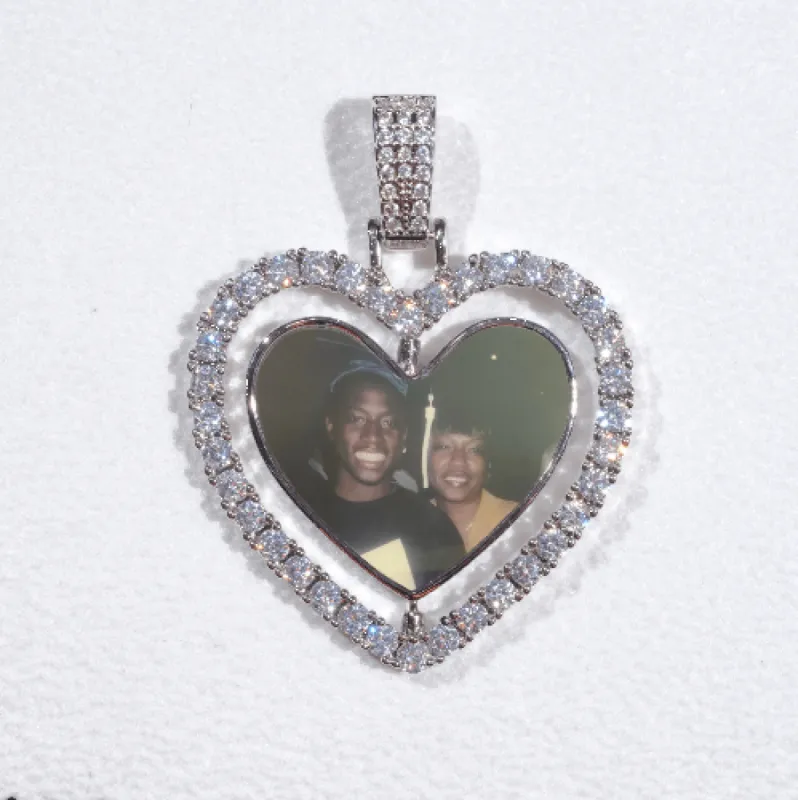 3D Spinning 2-Faced Heart Custom Picture Pendant sold by The GUU Shop