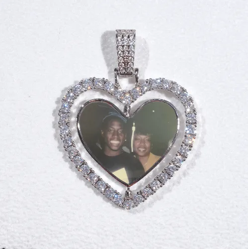 3D Spinning 2-Faced Heart Custom Picture Pendant sold by The GUU Shop